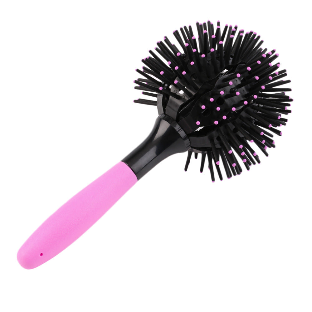 3D Spherical Curling Hair Comb with Massage Claws